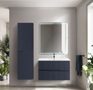 База под раковину Cezares подвесная с двумя выкатными ящиками, Grafito, 800x457x500, DUET-N-800-2C-SO-GR-P